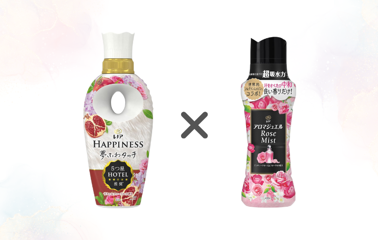 レノア Happiness ザクロ＆フローラル × レノア アロマジュエル アンティークローズ&フローラル 正面2