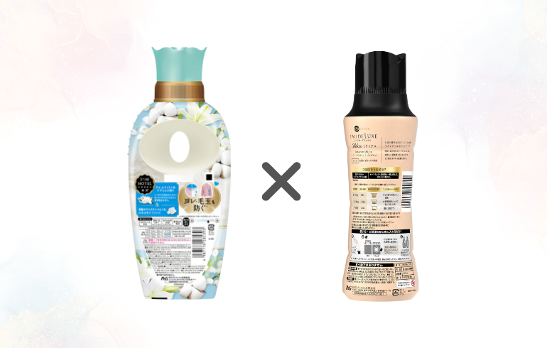レノア Happiness ウォームコットン&すずらん × レノア EAU DE LUXE Relax イノセントビジュ 裏面