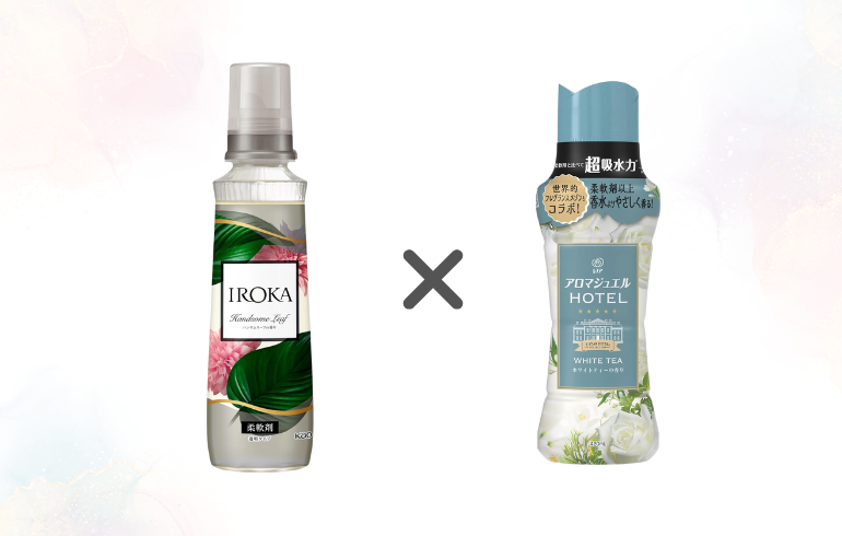 IROKA ハンサムリーフ × レノア アロマジュエル フレグランスメゾン ホワイトティー 正面1