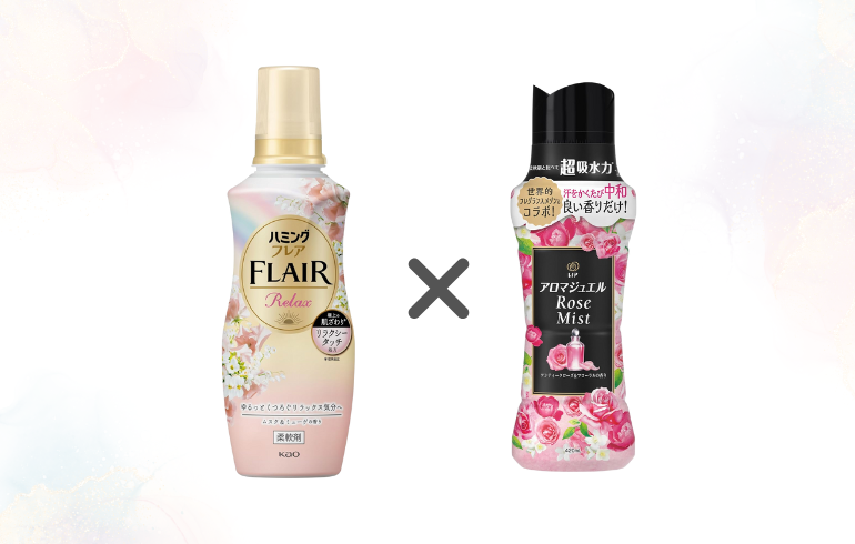 フレアリラックス ムスク＆ミューゲ × レノア アロマジュエル アンティークローズ&フローラル 正面1
