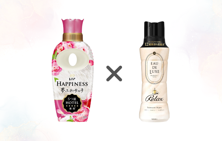 レノア Happiness アンティークローズ × レノア EAU DE LUXE Relax イノセントビジュ 正面2