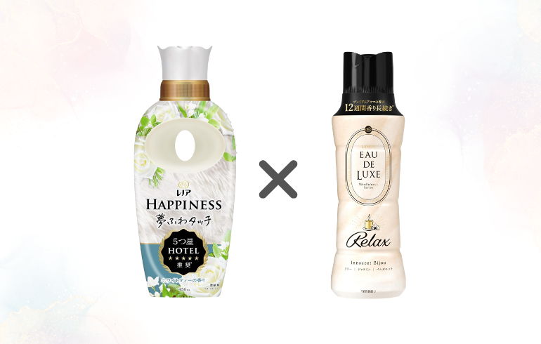 レノア Happiness ホワイトティー × レノア EAU DE LUXE Relax イノセントビジュ 正面1