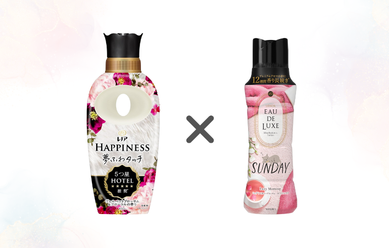 レノア Happiness ヴェルベットブロッサム&フローラル × レノア EAU DE LUXE サンデー Lazy Morning 正面2