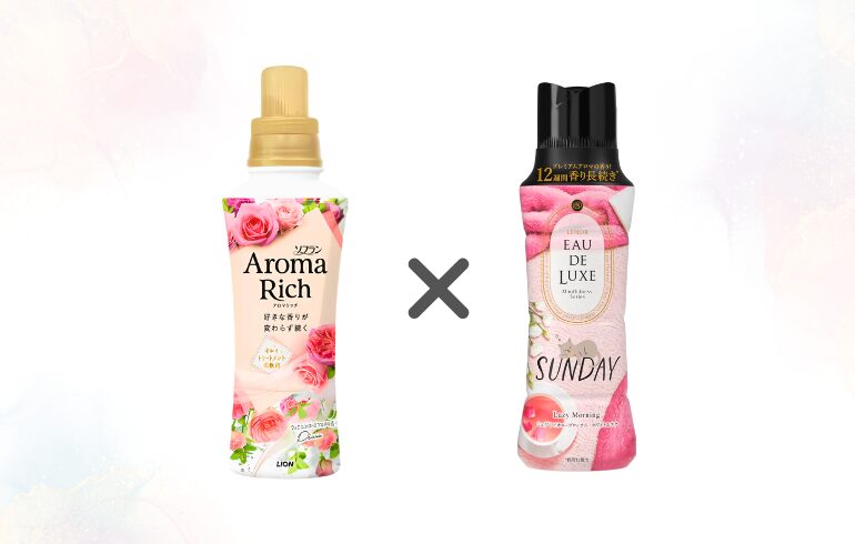アロマリッチ フェミニンローズアロマ × レノア EAU DE LUXE SUNDAY Lazy Morning 正面