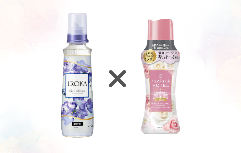 IROKA ピュアフリージア × レノア アロマジュエル ホワイトフローラル＆サボン正面 -2025-10