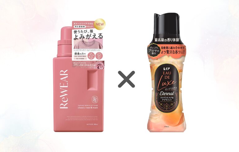 ReWEAR クラシックローズ × レノア オードリュクス ホワイトムスク&アプリコット 正面 - 2025-10
