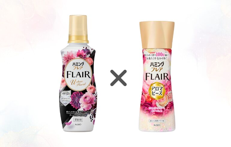 ハミングフレア アーバンフローラル × アロマビーズ フローラルスウィート＆ローズ 正面-2025-09