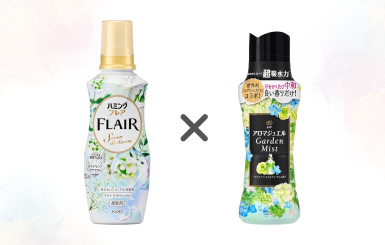 ハミングフレア サボン デ サボン × レノア アロマジュエル パステルフローラル 正面 -2025-11