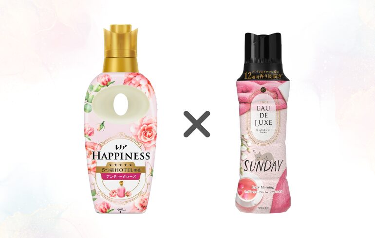 レノア ハピネス アンティークローズ × レノア EAU DE LUXE SUNDAY Lazy Morning 正面-2025-11