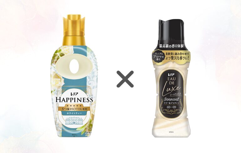 レノア ハピネス ホワイトティー × レノア オードリュクス リリー&ジャスミン 正面-2025-11