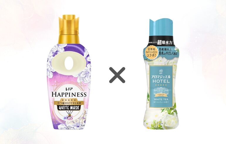 レノア ハピネス ホワイトムスク × レノア アロマジュエル ホワイトティー 正面-2025-11